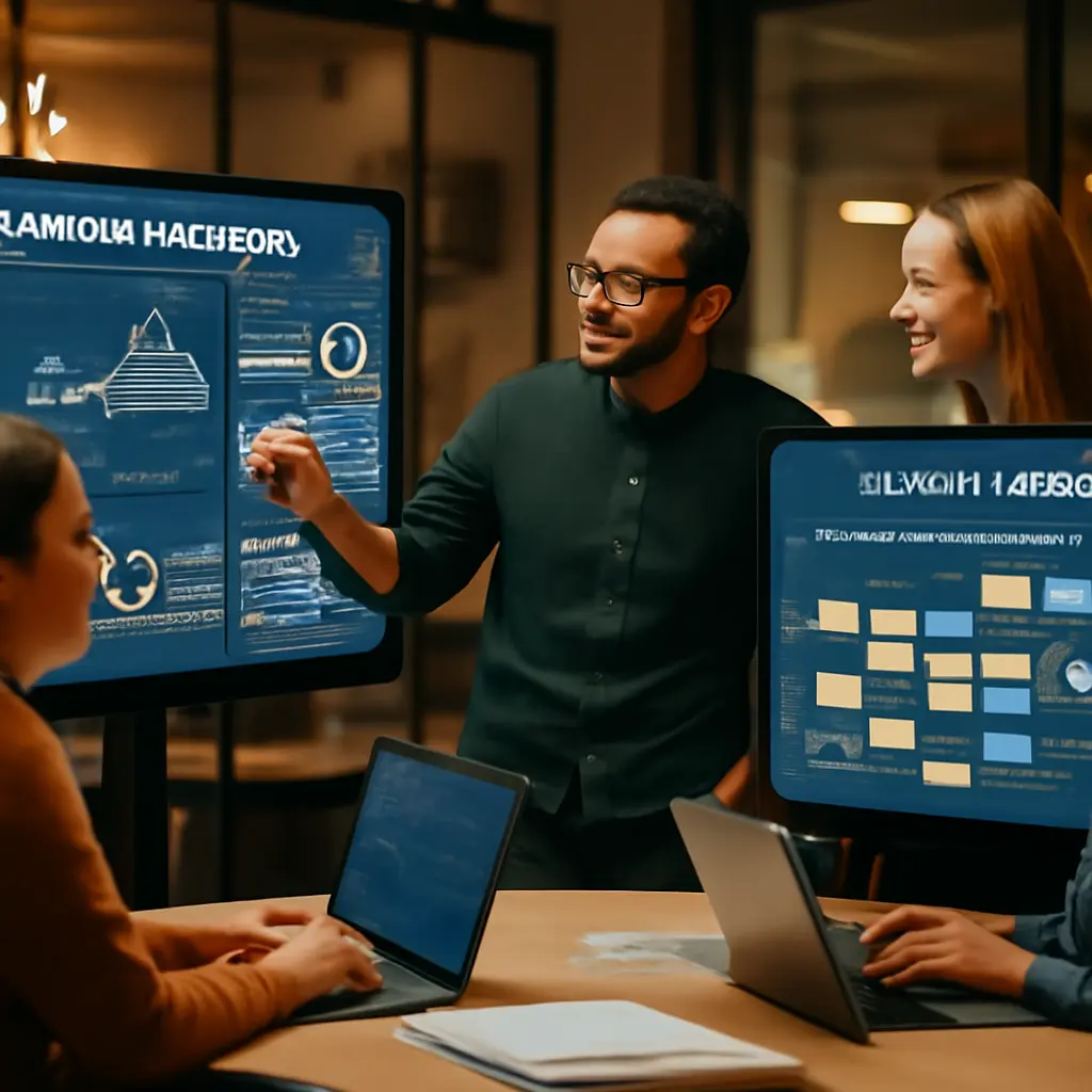 Newsroom team reviewing engagement dashboards and analytics