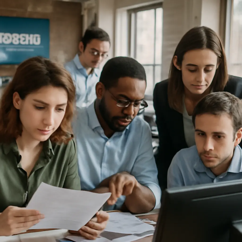 Editorial team collaborating to verify reporting
